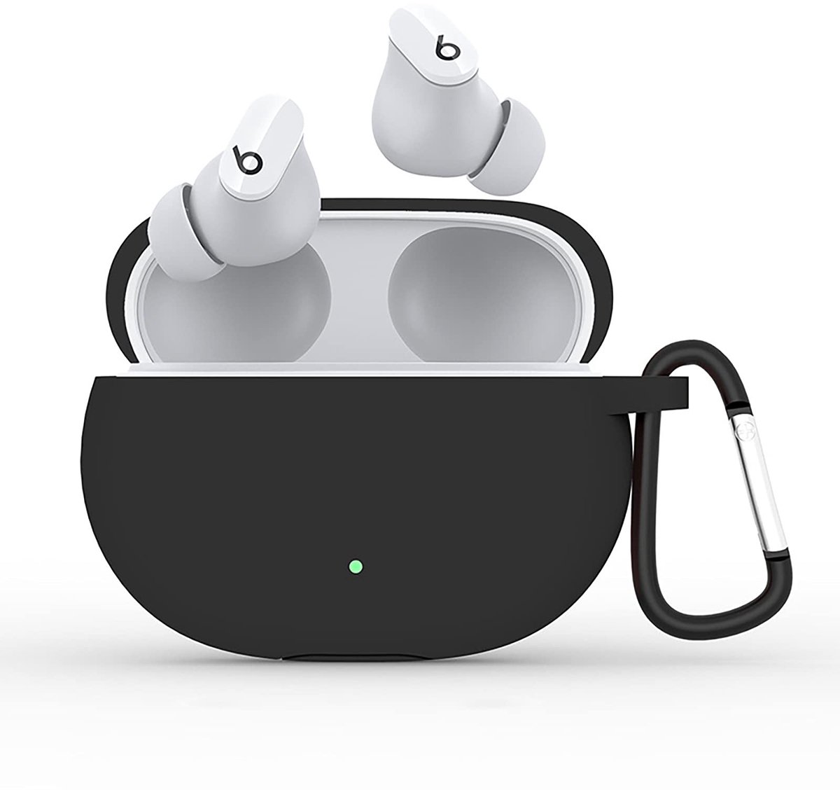 Beschermhoes voor Beats Studio Buds en Buds+ - Schokbestendige Silicone Cover Zwart