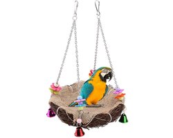 SPHProducts - Hangmat - Multifunctioneel - Voor Papegaaien en Kleine Vogels - Met Bellen - Vogel Speelgoed - Dierenspeelgoed