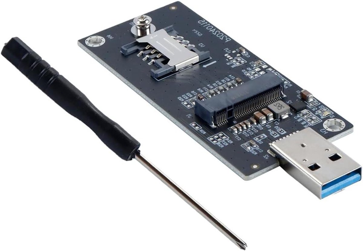 M.2 B Key Adapter - WWAN naar USB - Testen Modules - Ingebouwde SIM Slot - 87 x 32 mm