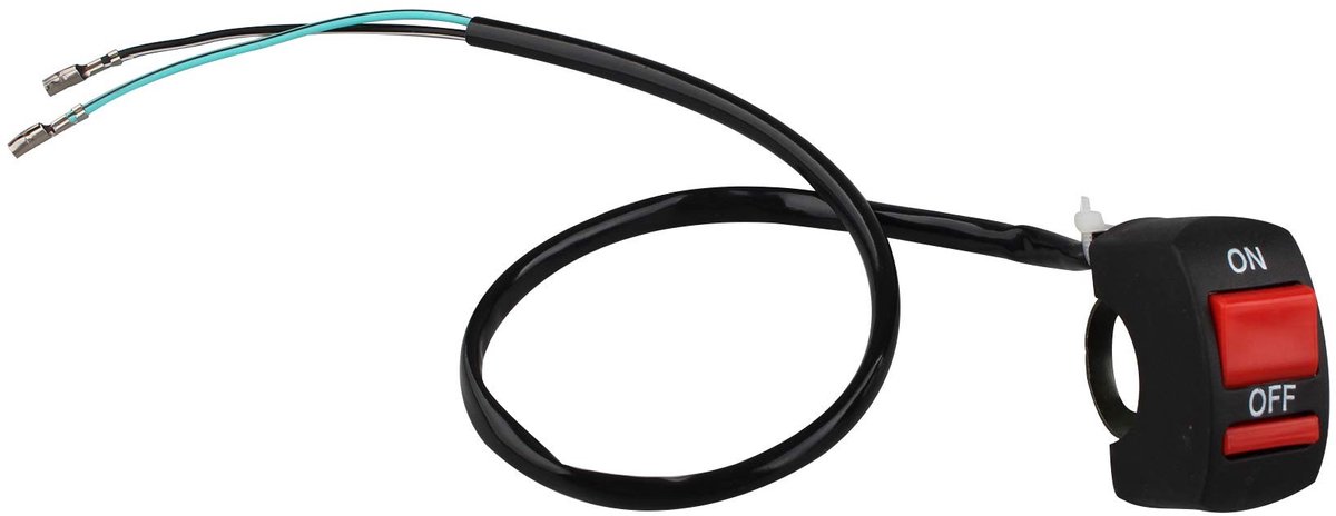 Allecto - Motorfiets Dual Drukknop Schakelaars - AAN/UIT-schakelaar - 22mm - Geschikt voor motoren - Voor verlichting en apparaten