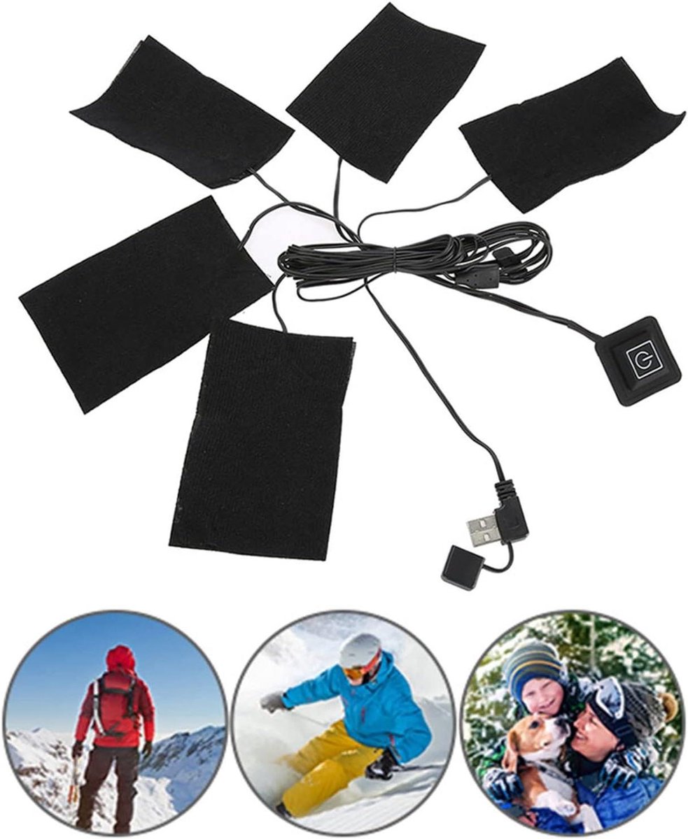 Elektrisch Verwarmingskussen - Verwarmingspad Kleding - Comfort Verwarmen - Verstelbare Temperatuur - 11 x 7 cm - Zwart