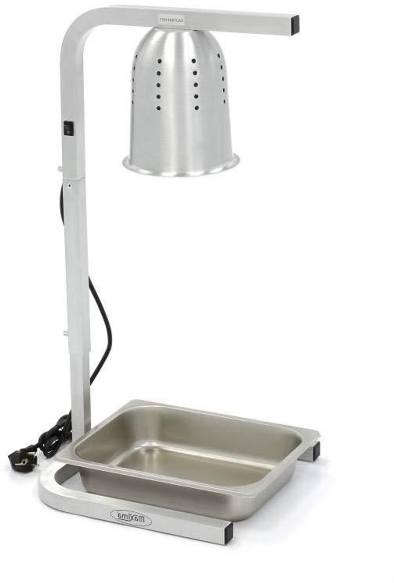 Warmhoudlamp - Horeca lamp - Eten warm houden - Inclusief GN bak - 35 x 76 cm - RVS