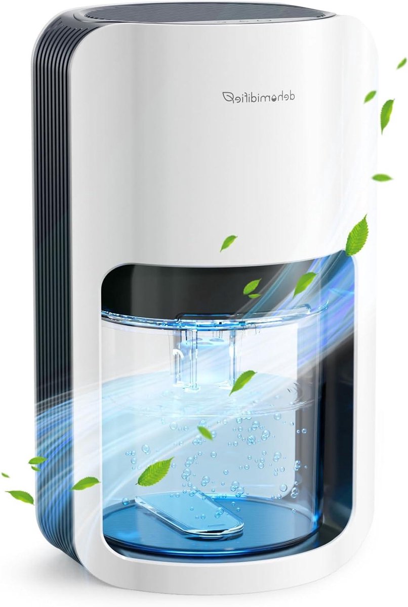 Luchtontvochtiger - Vochtvreter - Ruimte Drogen - Stil en Compact - 1200 ml Tank - Navy Blauw