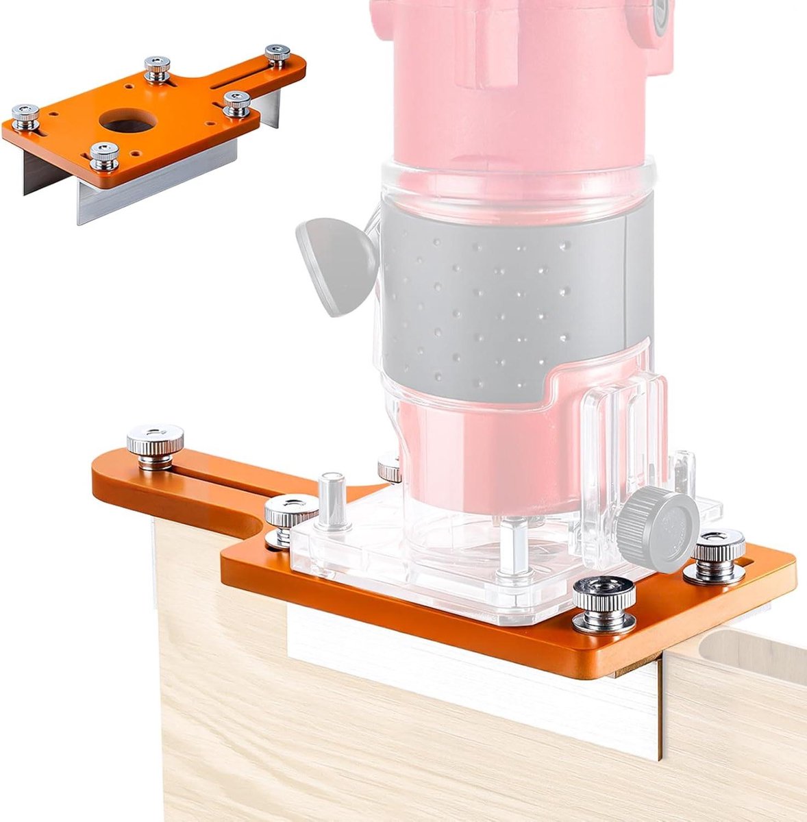 Router Sjabloon - Houtbewerking Gids - Precisie Frezen - Instelbaar Geleidingsmechanisme - Ca. 206 x 92 cm - Aluminium