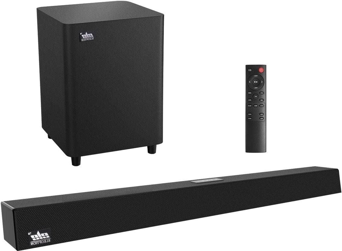 Soundbar met subwoofer - Ultradun geluidssysteem - Home cinema ervaring - Draadloze Bluetooth 5.0 - 28 inch - Zwart