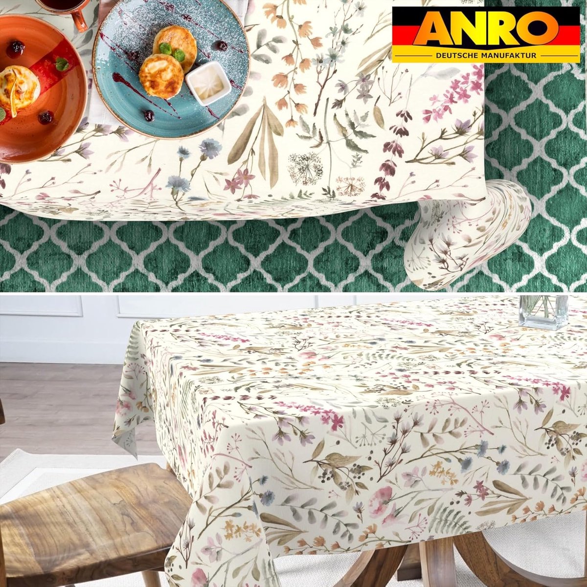 Tafelzeil - Tafellinnen - Elegante Tafel - Waterdicht Lotuseffect - 90 x 130 cm - Beige