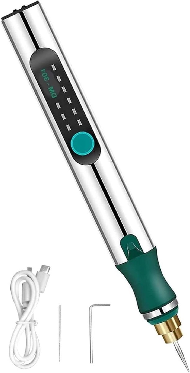 Elektrische graveerpen - Draadloze graveerset - DIY decoratie - Verstelbare snelheid - USB oplaadbaar - Metaal