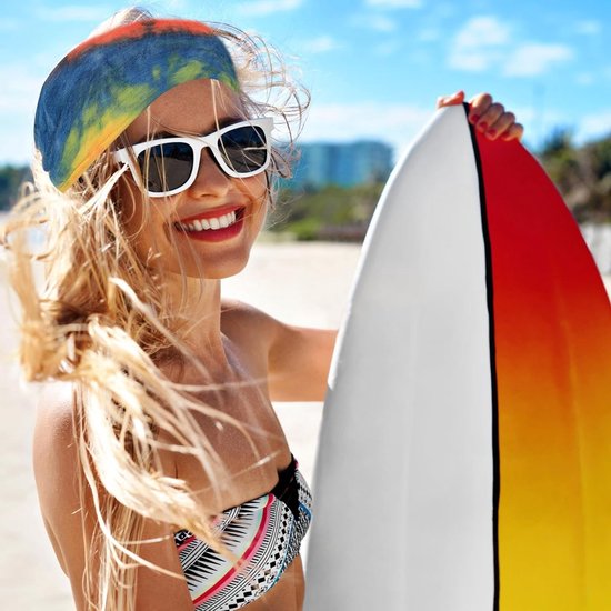 Brede Elastische Zachte Haarbanden voor Dames - 3 Stuks Zomer Boho Haaraccessoires met Tie Dye Print, Ideaal voor Yoga en Casual Gebruik van Under Armour — afbeelding 5