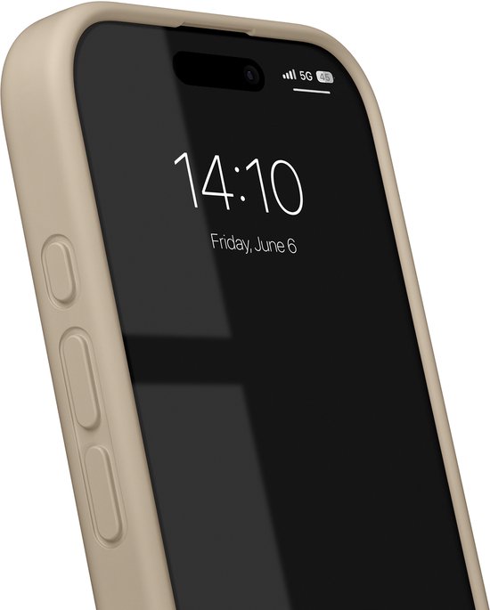 iDeal of Sweden Coque en silicone avec anneau magnétique pour iPhone 16 Pro Max Beige
