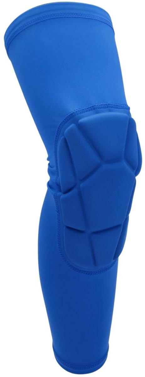 Uniseks Kniebeschermer in Blauw - Effen Bescherming voor Hardlopen en Voetbal, Maat L, Comfortabel en Duurzaam