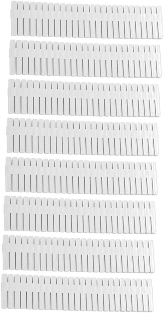 Lade-organizerset - Ladeverdelers - Thuisopslag - Verstelbare Lengte - 8 Stuks - Wit