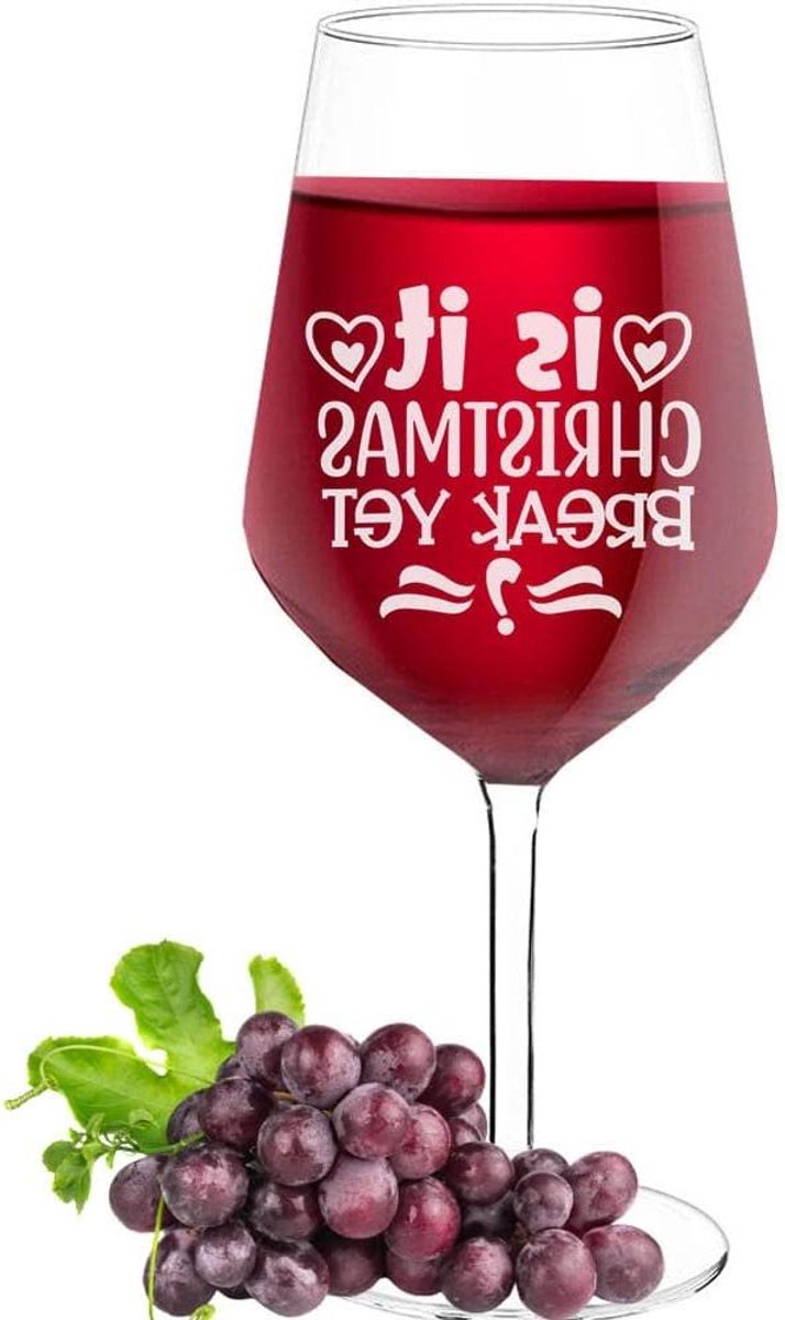 Gegraveerd wijnglas - Tekst glas - Cadeau geven - Permanente gravure - 530ml - Transparant