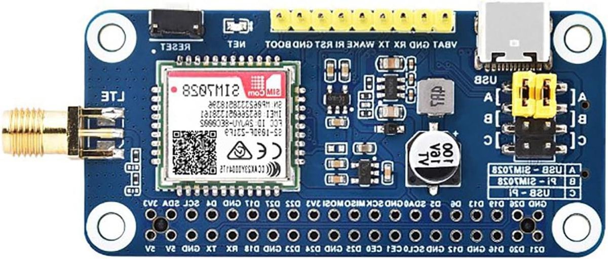 NB-IoT HAT - Communicatie Module - IoT Projecten - Wereldwijde Dekking - 40PIN GPIO - Groen