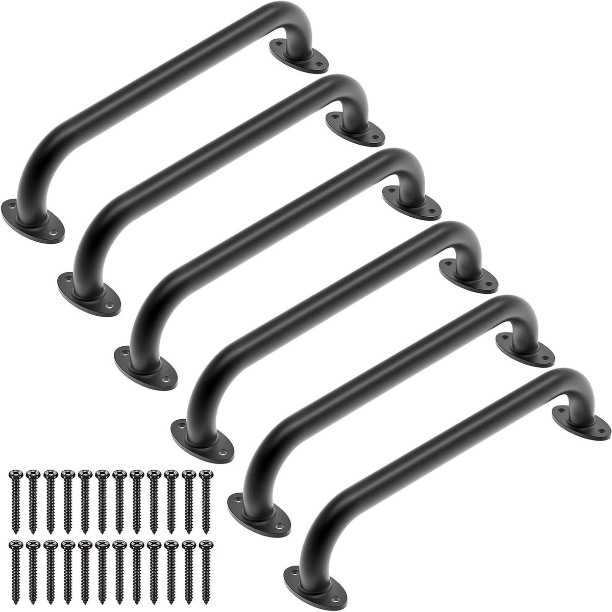 Grijpstaaf 43cm - Metalen Handgreep Zwart - Veiligheidsbeugel voor Badkamer - Geschikt voor Ouderen en Kinderen - ShopVlot