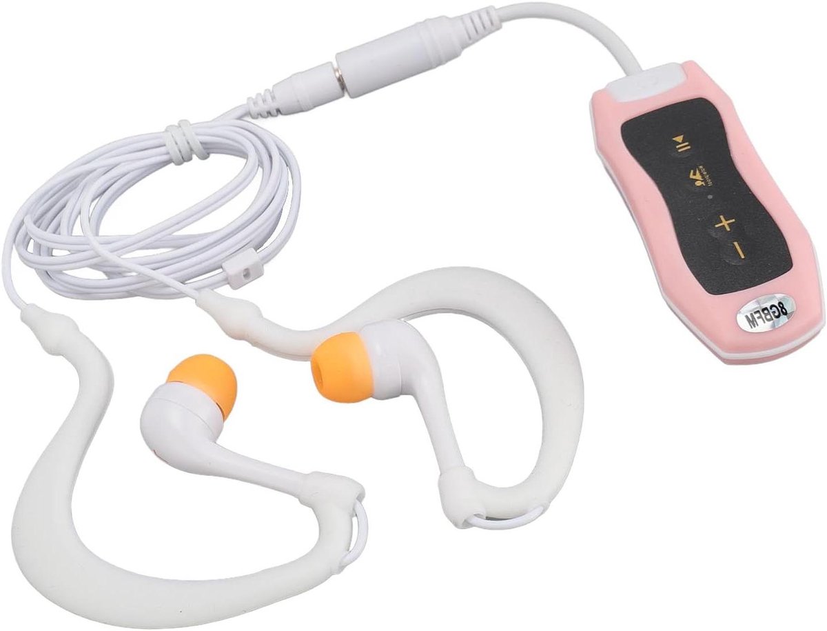 Waterdichte MP3-speler - Muziekspeler Onderwater - Zwemmen en Duiken - IPX8 Waterdicht - 8GB Opslag - Rood