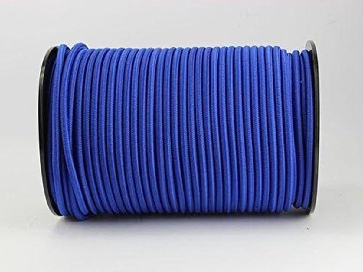 Expanderskoord - Spanband Touw - Dekzeil Bevestigen - Hoge Elasticiteit - 20 Meter - Blauw