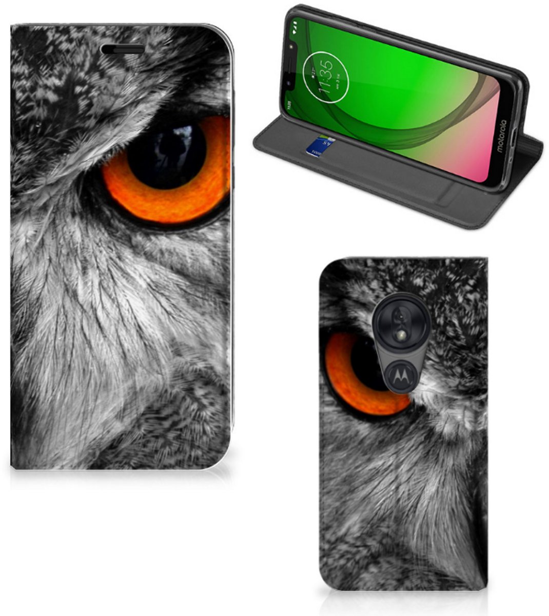 Motorola Moto G7 Play Hoesje maken Uil