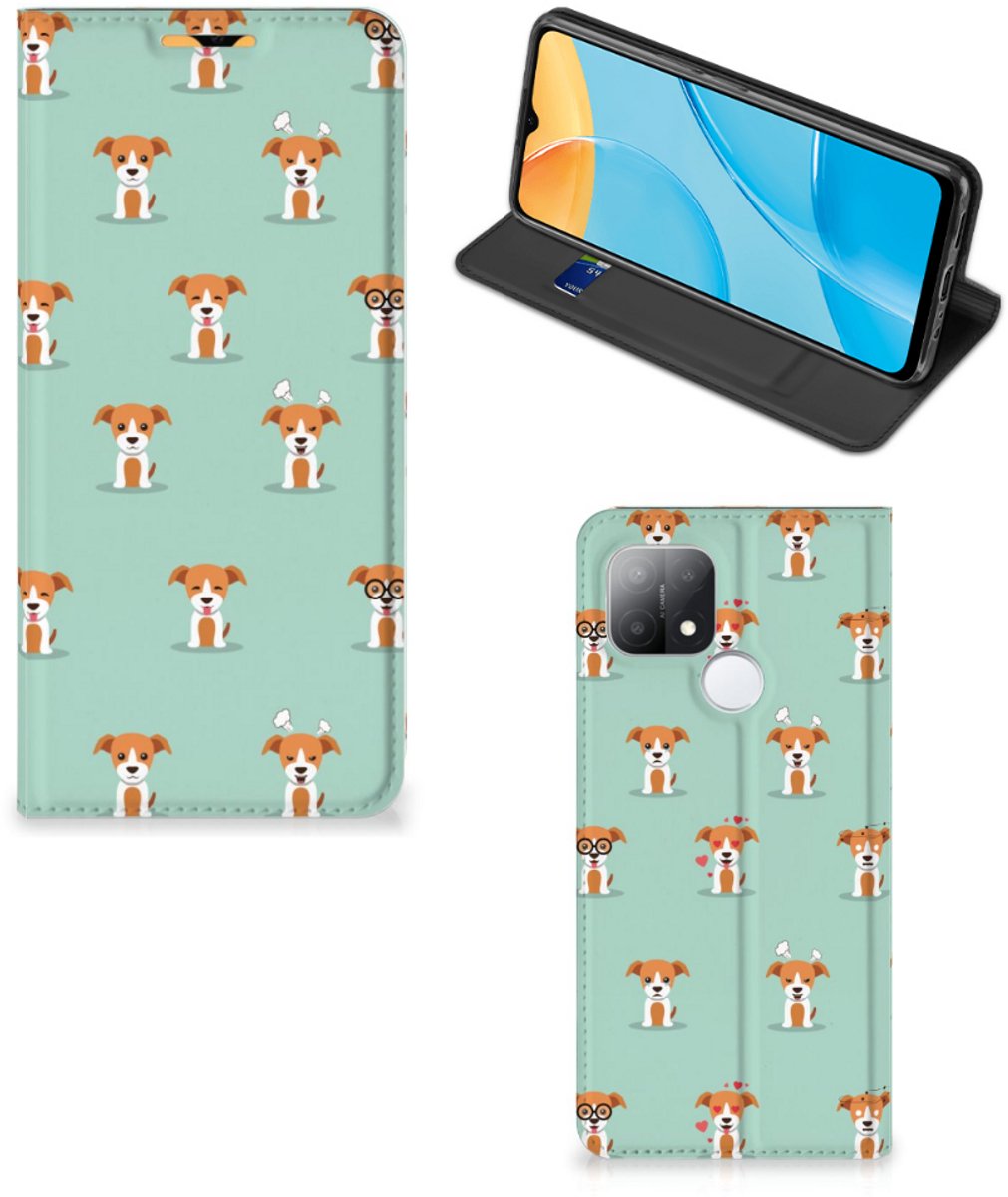 Standcase Hoesje voor OPPO A15 Hoesje maken Pups