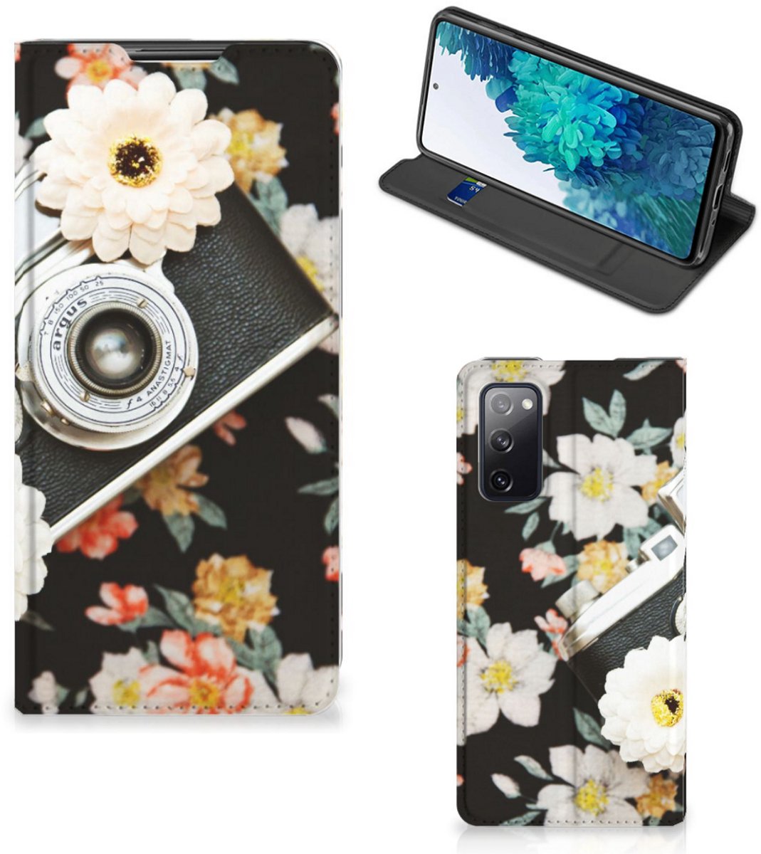 Samsung Galaxy S20 FE Stand Case Vintage Camera