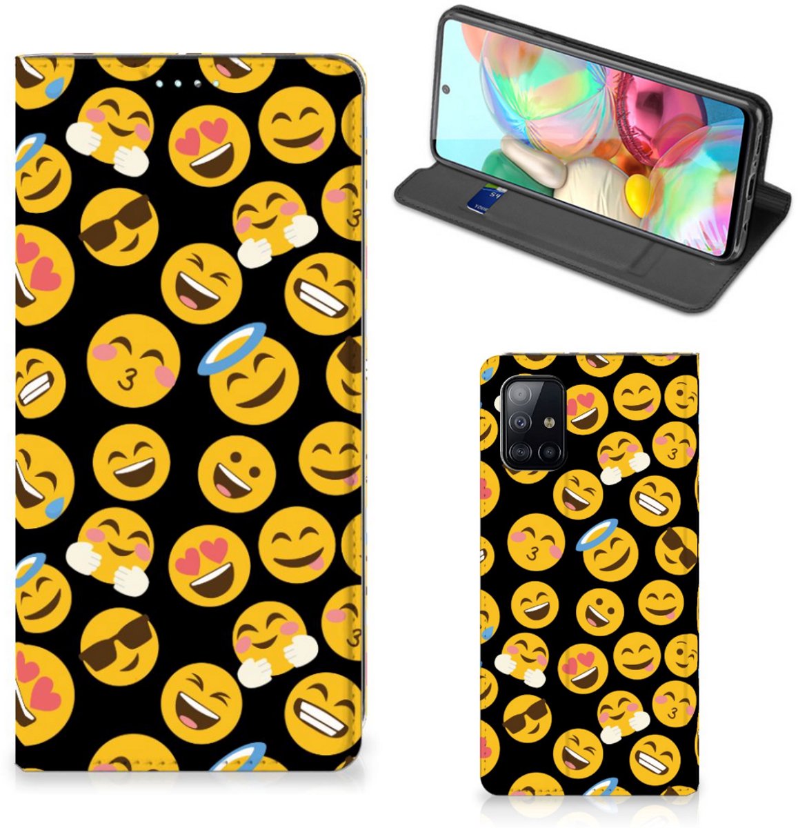 Samsung Galaxy A71 Hoesje met Magneet Emoji
