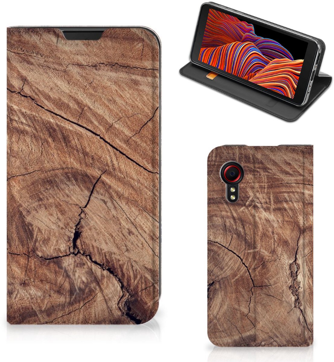 Samsung Galaxy Xcover 5 Book Wallet Case Tree Trunk