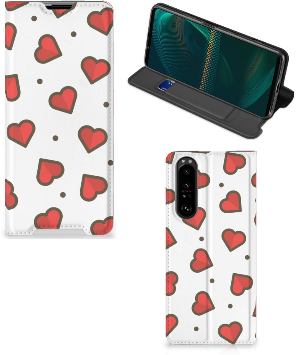Sony Xperia 5 III Hoesje met Magneet Hearts