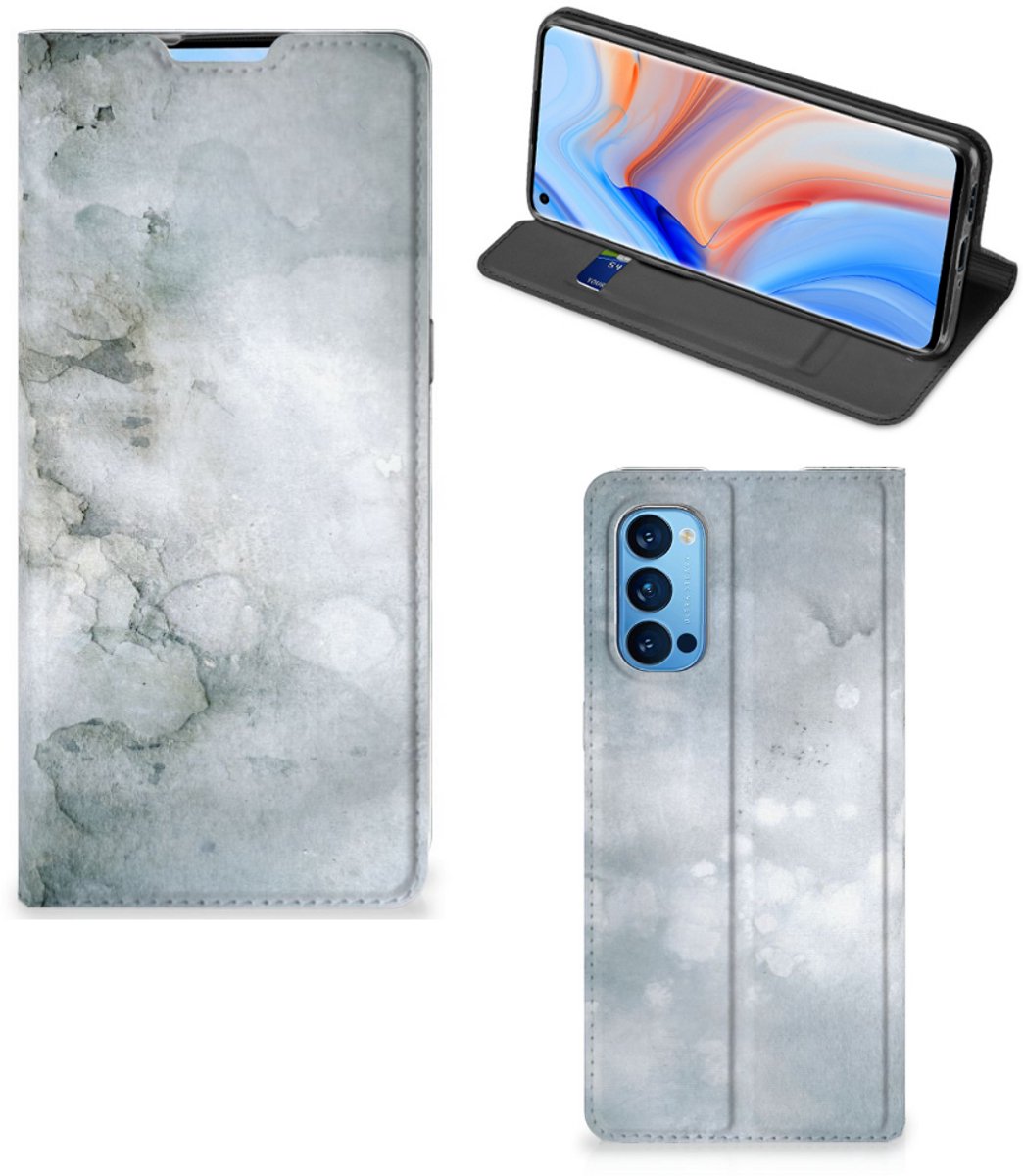 Bookcase OPPO Reno4 Pro 5G Painting Grey