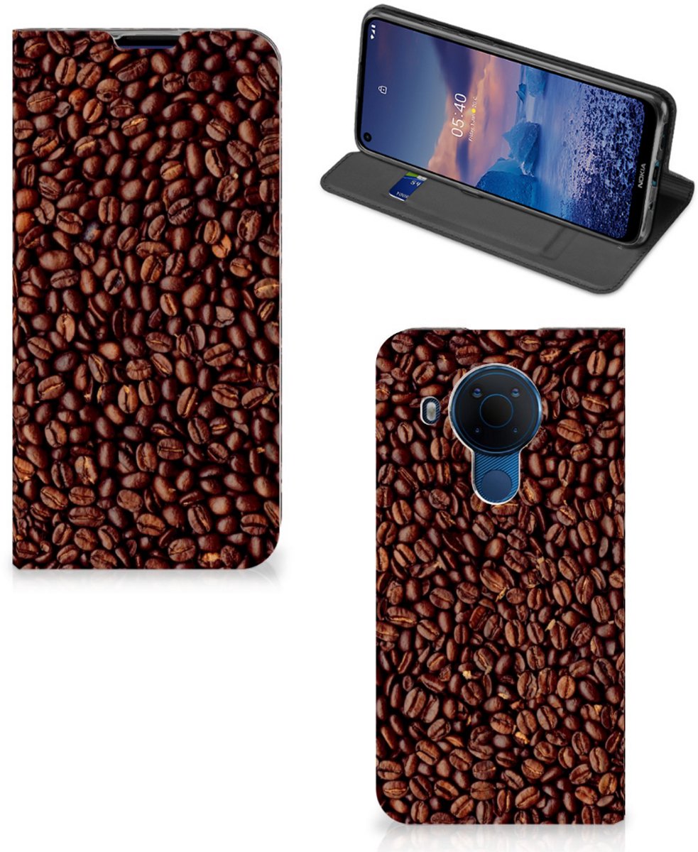 Nokia 5.4 Flip Style Cover Koffiebonen