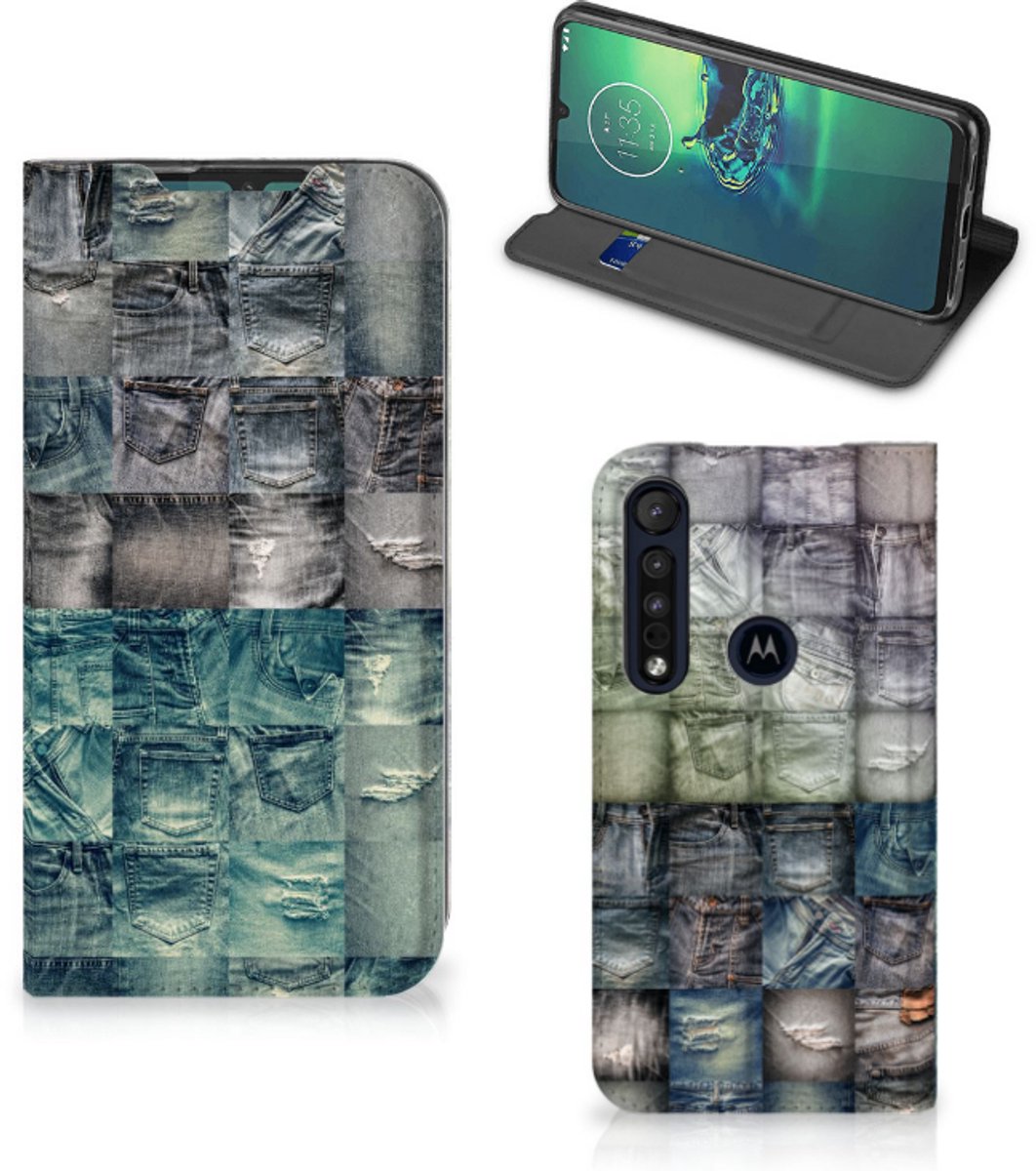 Hippe Standcase Motorola G8 Plus Spijkerbroeken