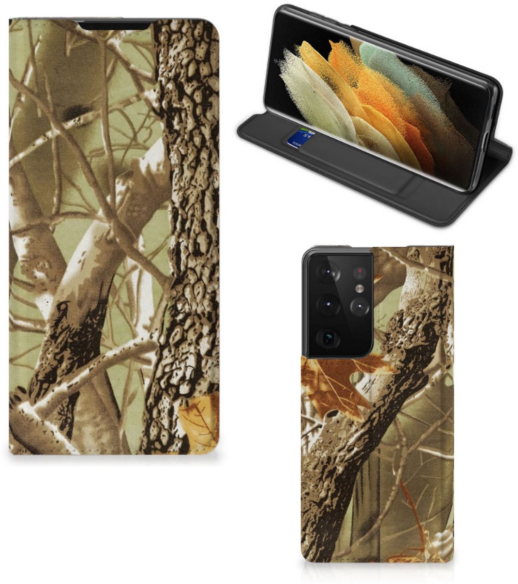 Standcase Hoesje voor Samsung Galaxy S21 Ultra Smart Cover Wildernis