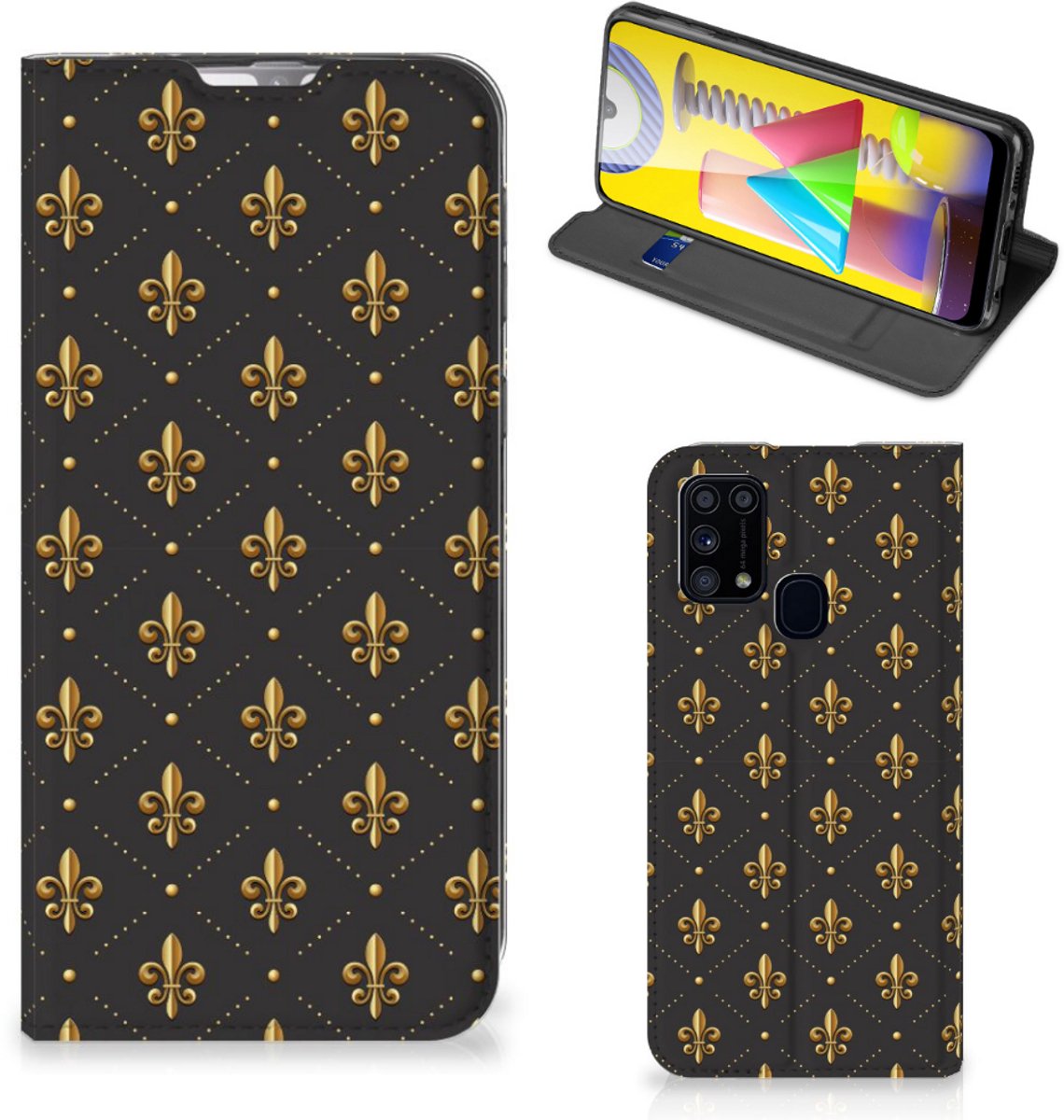 Samsung Galaxy M31 Hoesje met Magneet Franse Lelie