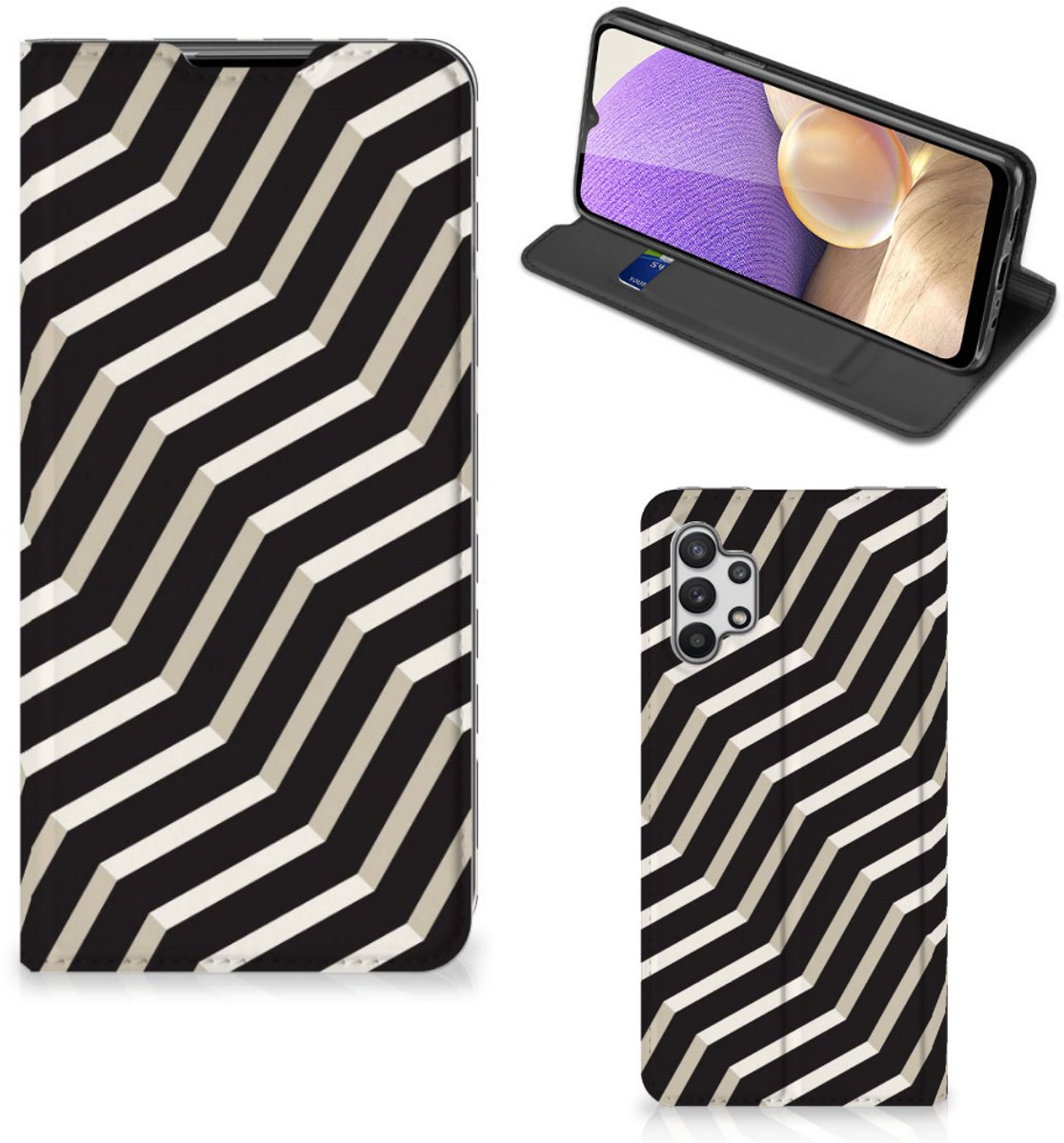 Standcase Hoesje voor Samsung Galaxy A32 5G Stand Case Illusion