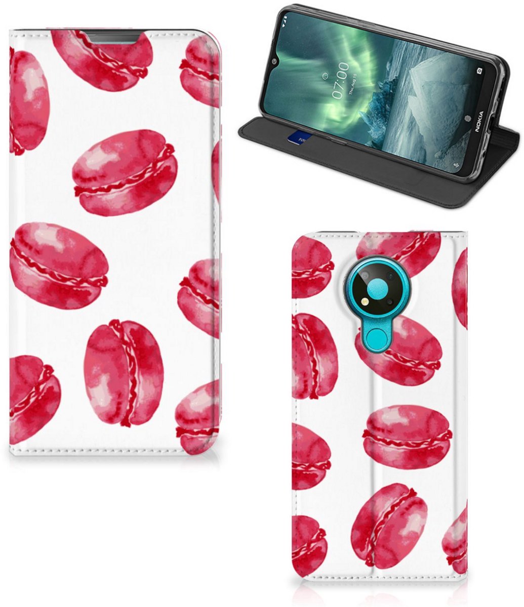 Nokia 3.4 Flip Style Cover Pink Macarons