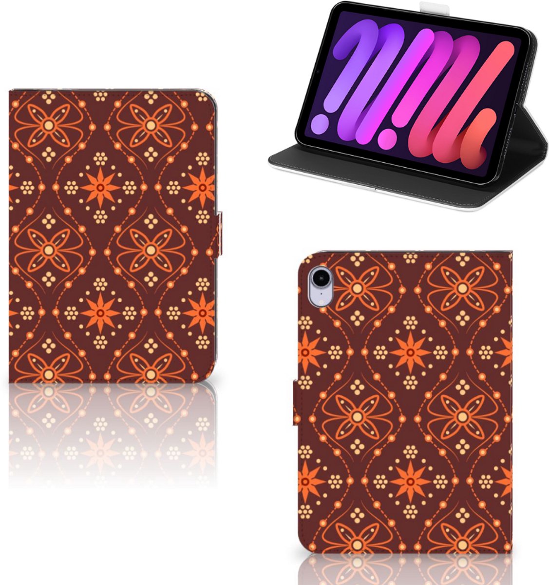 iPad Mini 6 (2021) Tablet Hoes Batik Brown