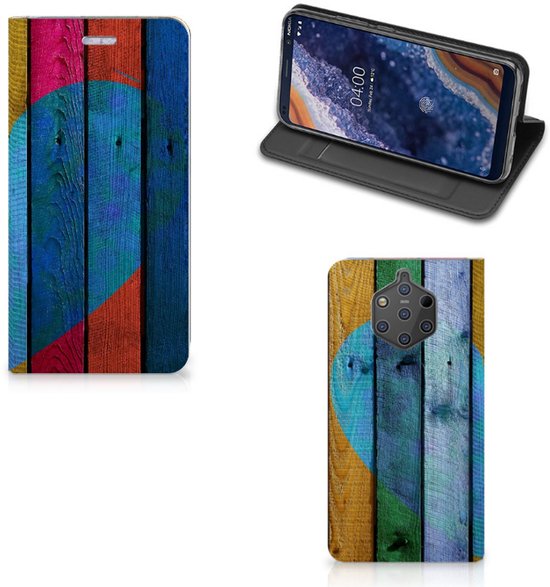 Coque Nokia 9 PureView Uniek Standcase Wood Heart