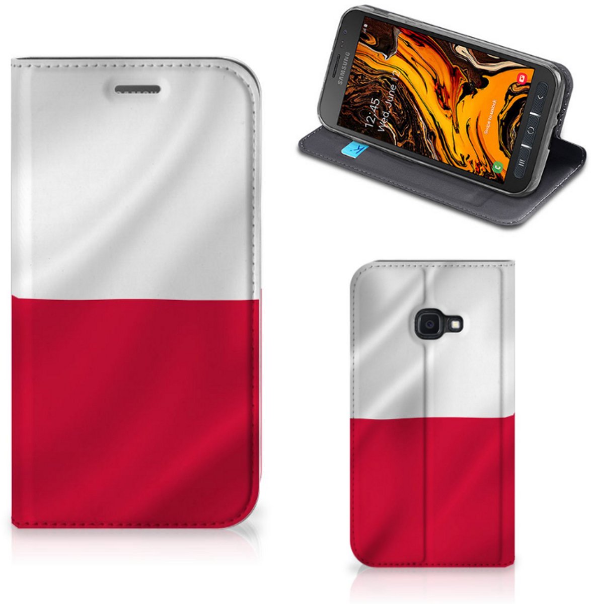 Book Case voor Samsung Galaxy Xcover 4s Standcase Polen