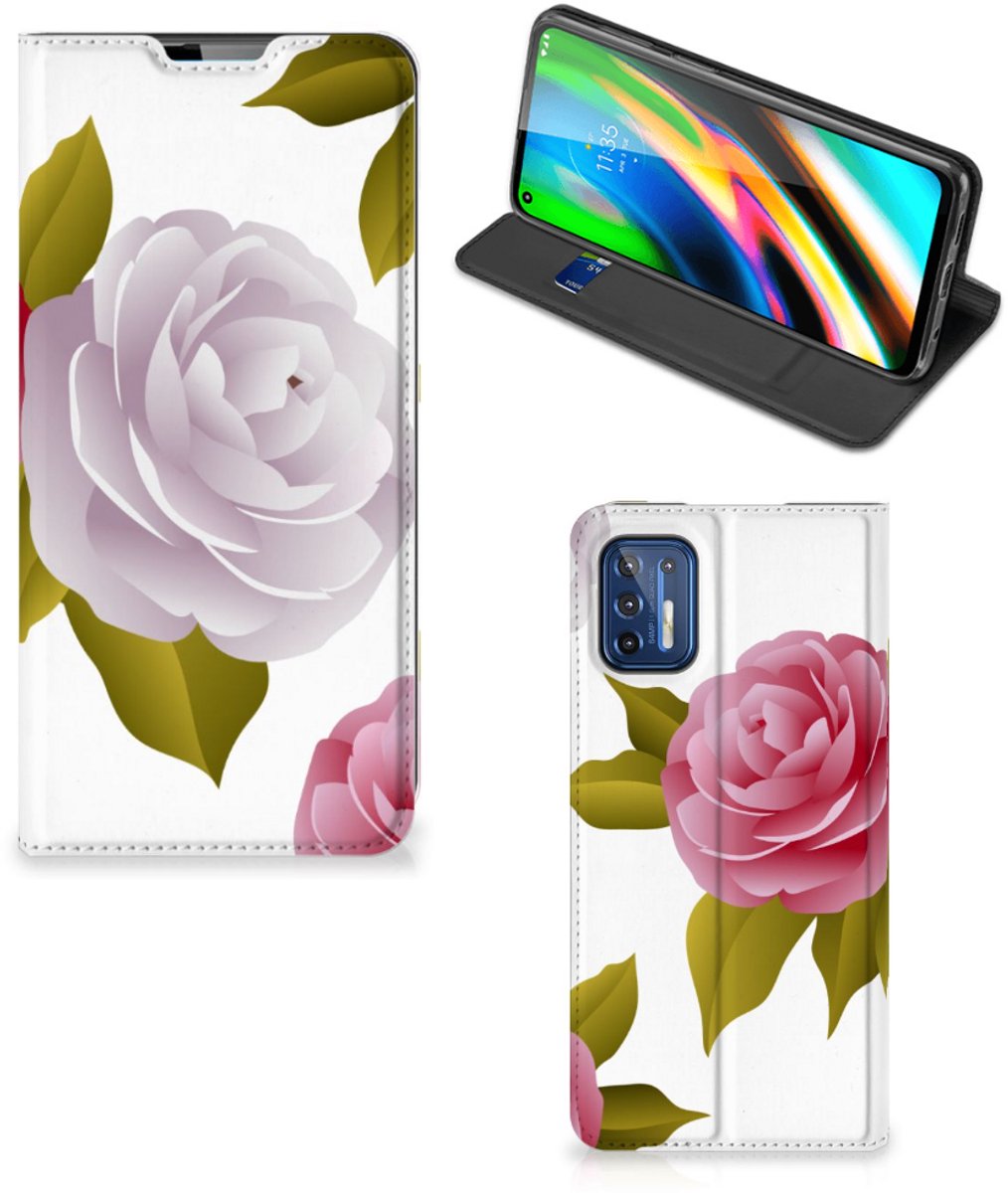 Motorola Moto G9 Plus Smart Cover Roses