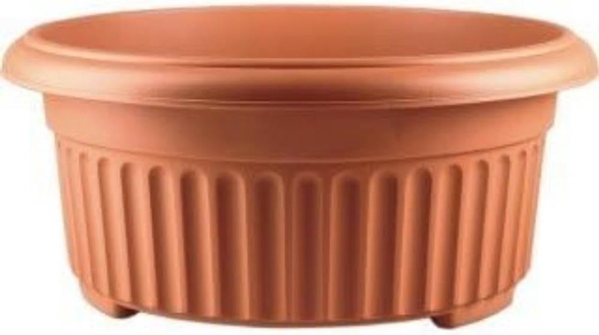 Famanu – Lage terracotta plantenbak van 45 cm, ideaal voor het kweken van groenten en bloemen