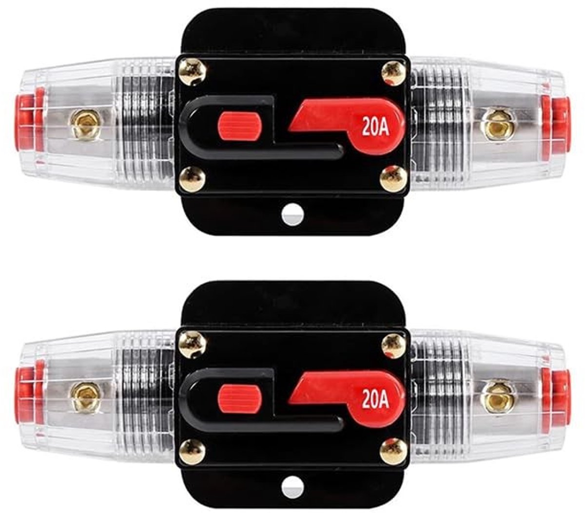 Jhubersproducts - Automatische Fusehouder - Veiligheidsschakelaar - 20A - 12V 24V - Voor Auto - Betrouwbaar en Veilig - Geschikt voor Auto elektronica