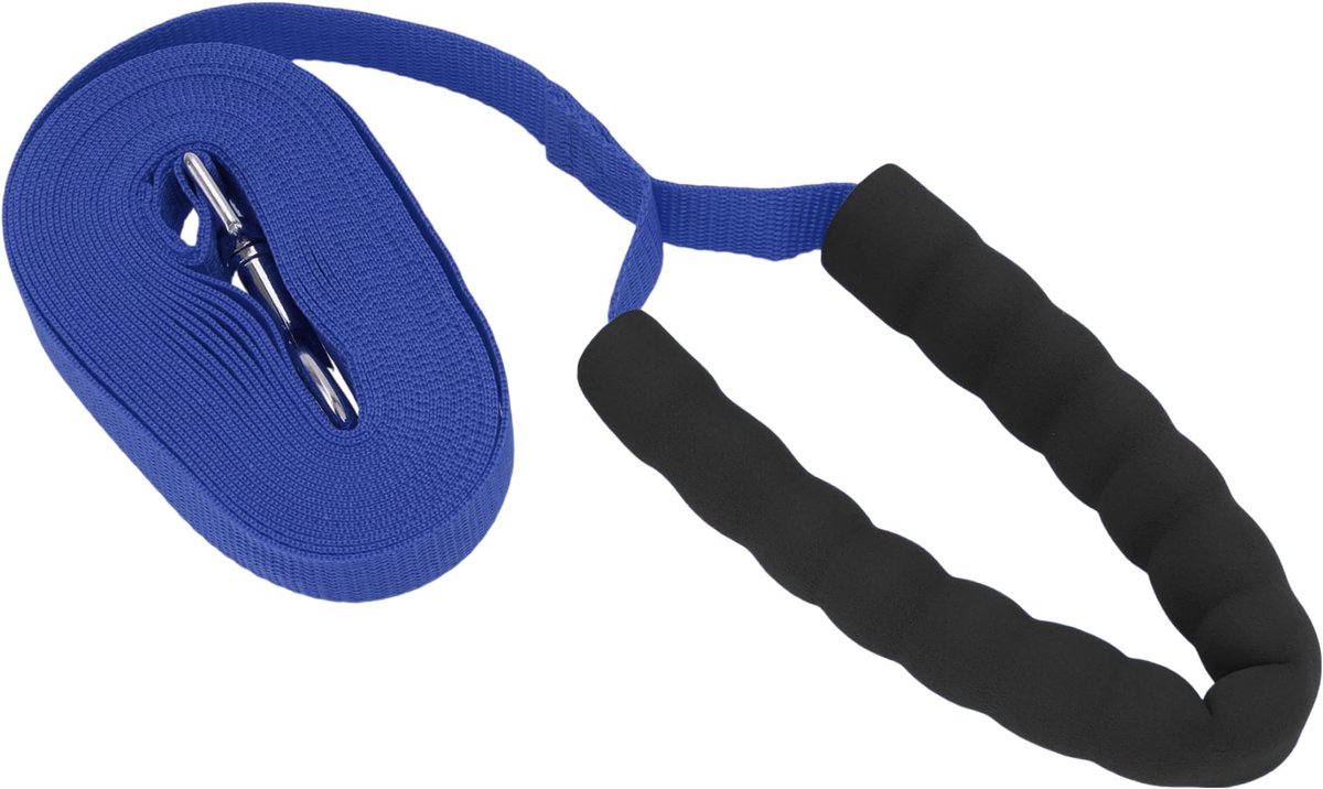Jhubersproducts - Trainingslijn voor honden - Puppylijn 10 meter - Duurzaam en sterk - Blauw - Geschikt voor alle honden - Ideaal voor outdooractivite