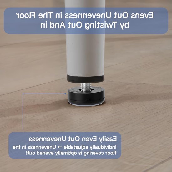 10 x PTFE niveauvoeten M6 - verstelbare meubelpootjes - schroefglijders voor meubels - antislip voeten voor stabiliteit — afbeelding 3