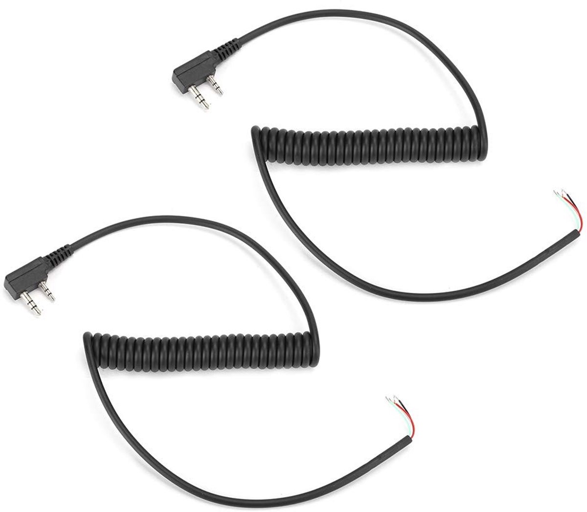 Jhubersproducts - Verstelbare Microfoonkabellijn - Walkietalkie kabel - Eenvoudig te installeren - K-type 2-pins stekker - Geschikt voor UV5R en TK370