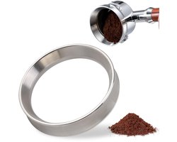 Zeynomax - Espresso doseertrechter - Koffie doseerring - Magnetisch en slim design - 57,5 mm - Roestvrij staal - Perfect voor barista's en koffielie..