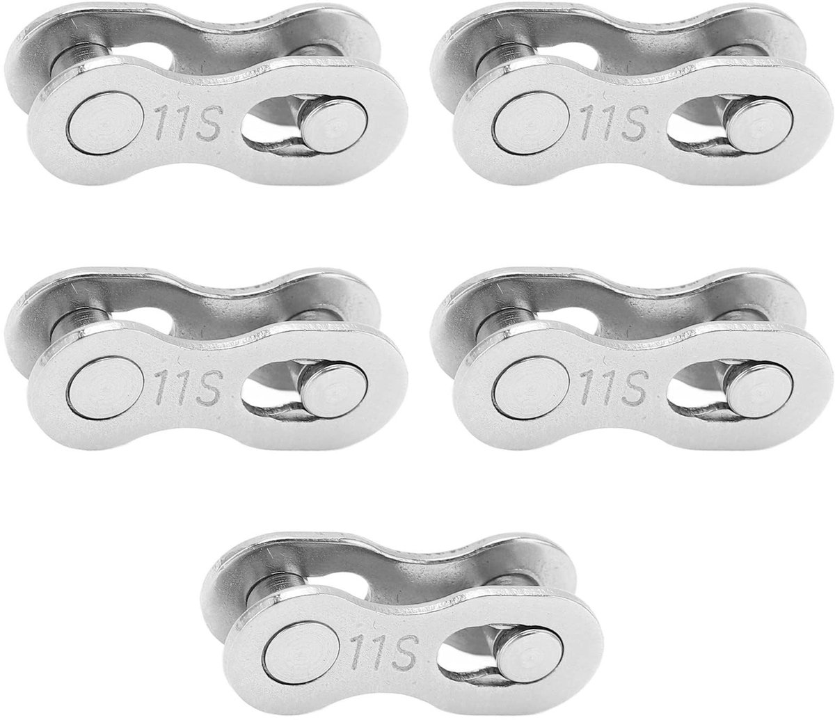 Vlemico - Fiets Ontbrekende Link - 5 Pairs - Roestbestendig - 6/7/8/9/10/11/12 Speed - Snelle Release - Geschikt voor Fietsketting - 11 Versnellingen