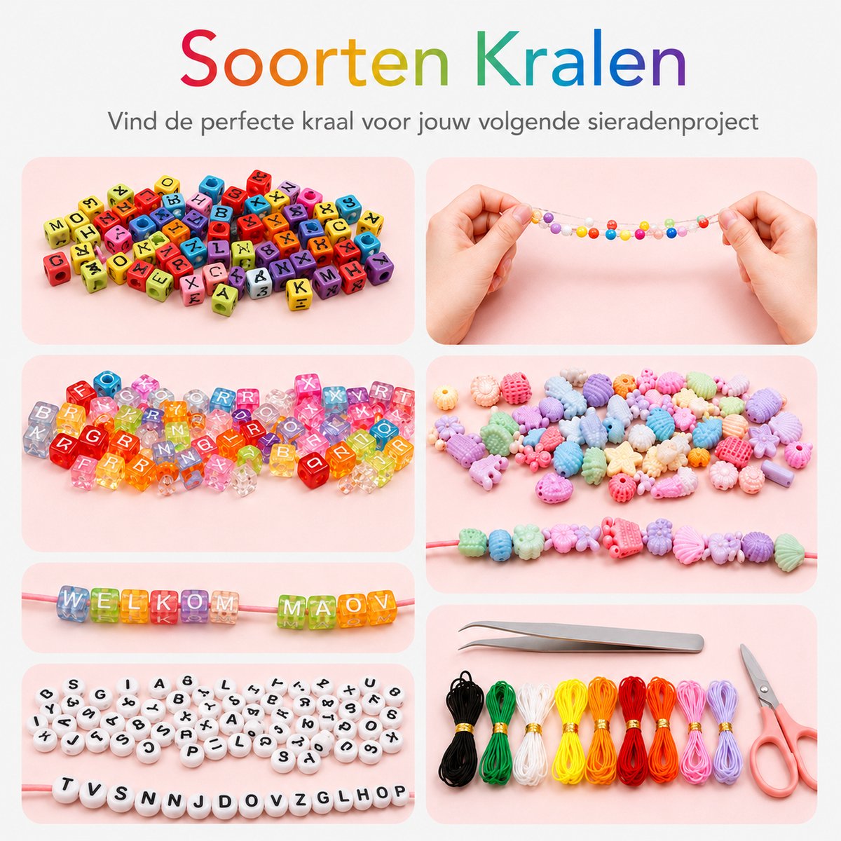 BOTC Sieraden Set - knutselen meisjes - armbandjes maken meisjes - 20kleuren - 4500-delig - Sprankelende Sieraden Maken Pakket - Kralen Set — afbeelding 8