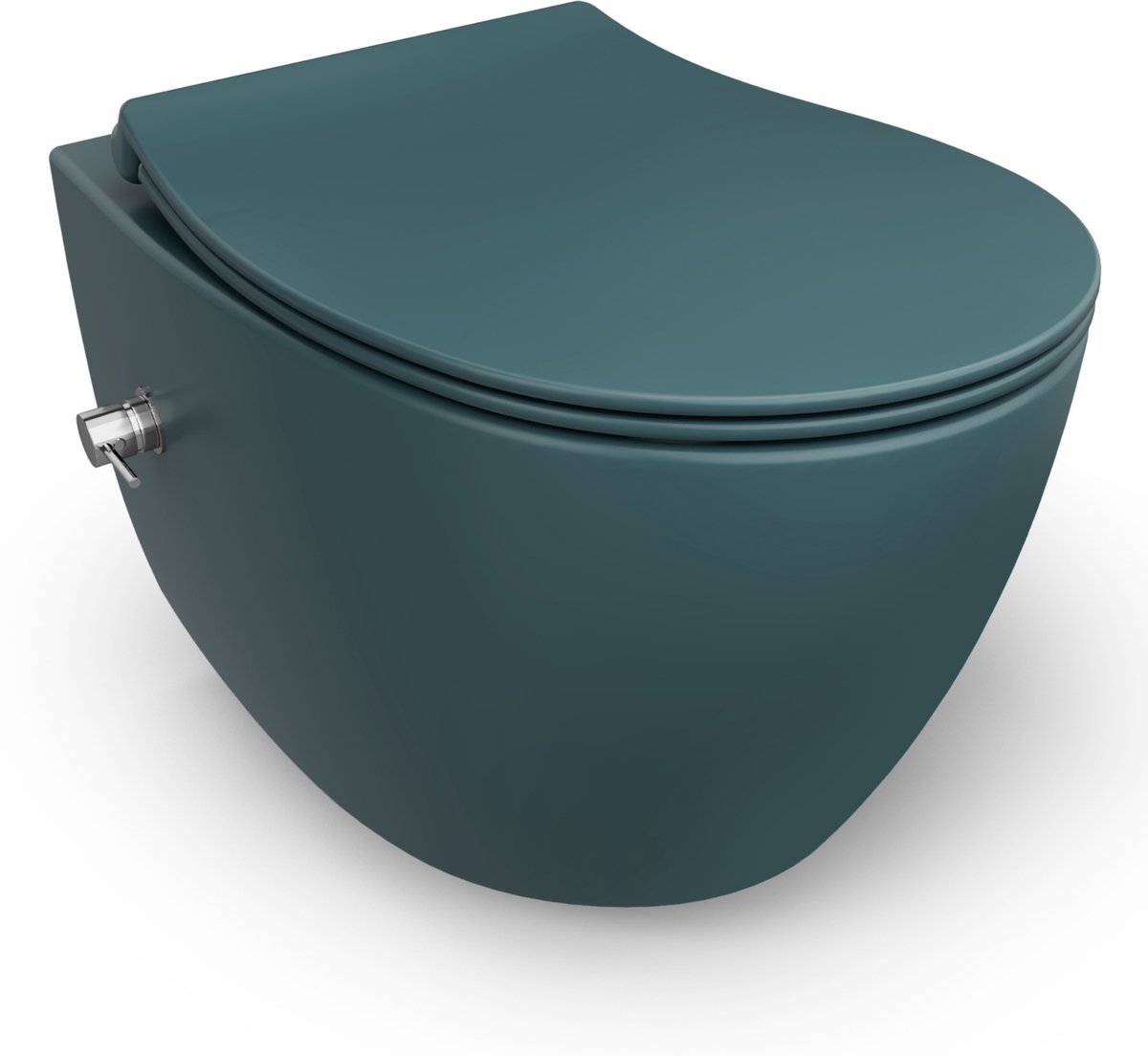 Isvea Sentimenti Hangtoilet met Bidet - Petrolgroen