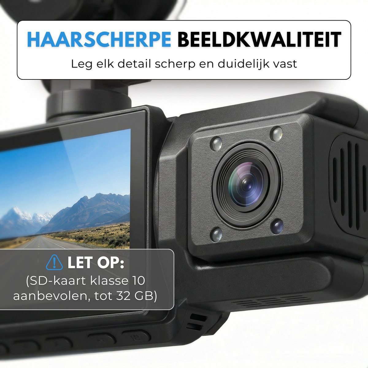 Boncy® Dashcam Voor Auto - 3 Kanalen Voor, Achter en Binnen Camera - 1080P Full HD - Dual Dashcams Met Achteruitrijcamera en Parkeermodus - Met Wifi & App - G-Sensor - Nachtzicht - Loop Recording - 170 Graden Kijkhoek – foto 6