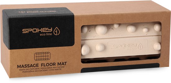 Spokey ROSE Yogamat - Creme - 46x30x1,6 - massageprotrusies - EVA foam - rijsthulzen en bamboe van Spokey — afbeelding 3