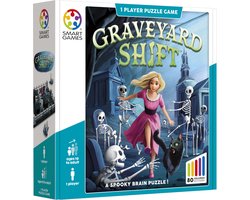 SmartGames Graveyard Shift - Logisch Denkspel - 80 Griezelig Leuke Uitdagingen - Solospel - Breinbreker Vanaf 10 Jaar