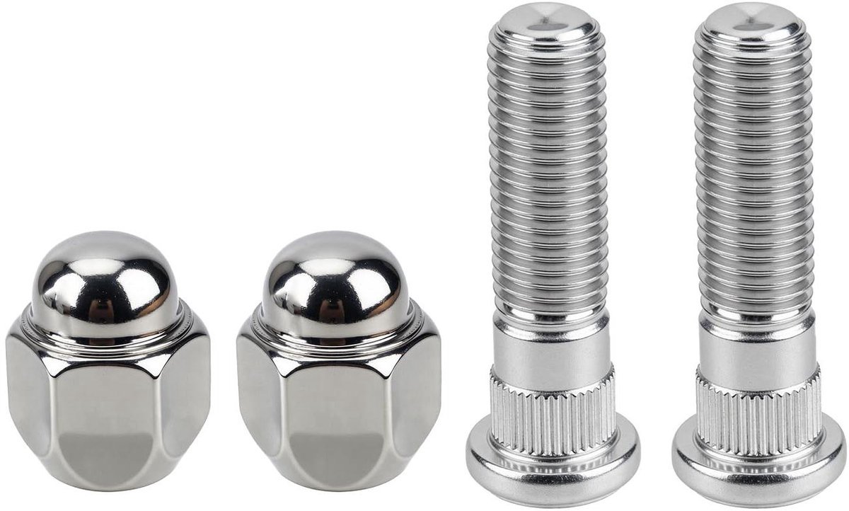 Vervangende Wielbouten - Set - Staal - Moerset - Auto - 52950-14140 52950-M1000 - Compatibel met Santa Fe Sonata Forte Rio - 4 Stuks M12x1,5 Wielbouten en Wielmoerenset, Stevig Koolstofstaal